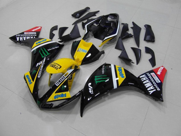 Cheap 2012-2014 Yellow Black Monster Yamaha YZF R1 Motor Fairings Cheap 2012-2014 Yellow Black Monster Yamaha YZF R1 Motor Fairings