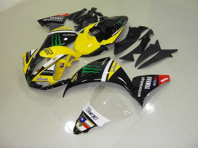 Cheap 2012-2014 Yellow Monster Yamaha YZF R1 Motorcycle Fairings Kit Cheap 2012-2014 Yellow Monster Yamaha YZF R1 Motorcycle Fairings Kit