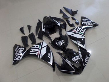 Cheap 2012-2014 Yamaha YZF R1 Motorcycle Fairings MF2304 - Black White Fiat