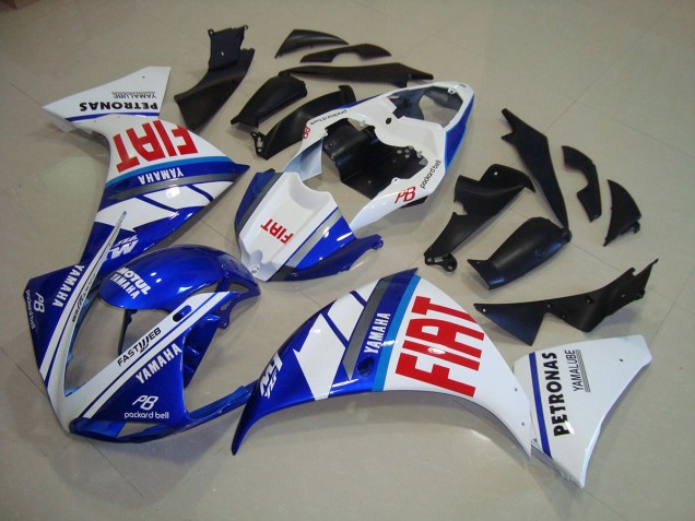 Cheap 2012-2014 Blue White Fiat Yamaha YZF R1 Bike Fairings Cheap 2012-2014 Blue White Fiat Yamaha YZF R1 Bike Fairings