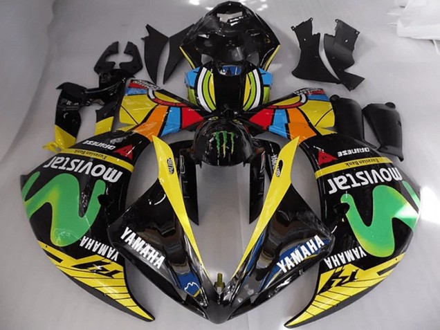 Cheap 2012-2014 Rossi Moviestar Yamaha YZF R1 Bike Fairing