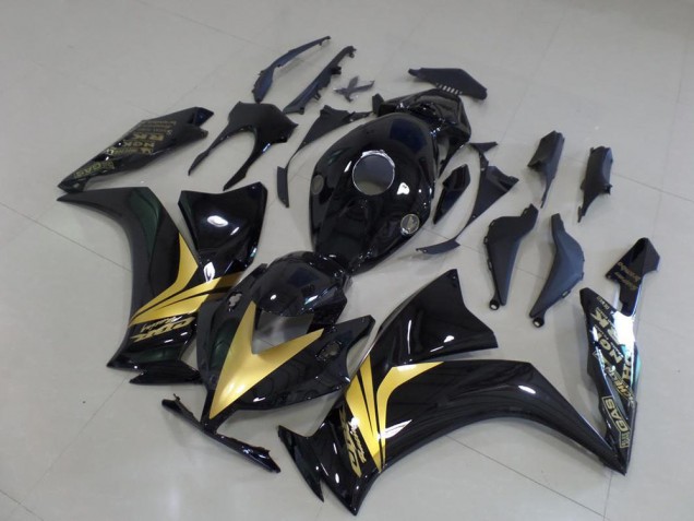 Cheap 2012-2016 Glossy Black Gold Sticker Honda CBR1000RR Bike Fairings