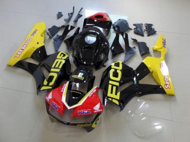 Cheap 2013-2021 Yellow Black Geico Honda CBR600RR Motorcyle Fairings