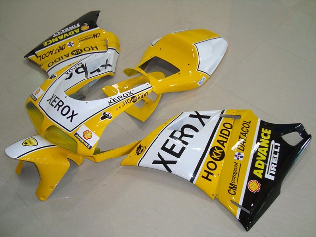 Cheap 1993-2005 Yellow White Xerox Ducati 748 916 996 996S Replacement Motorcycle Fairings Cheap 1993-2005 Yellow White Xerox Ducati 748 916 996 996S Replacement Motorcycle Fairings