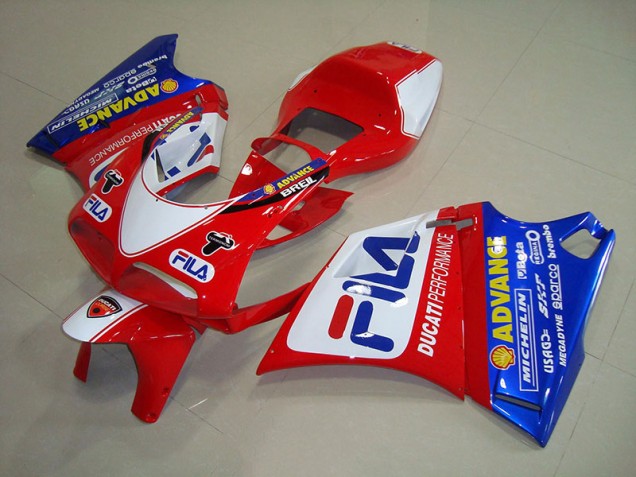 Cheap 1993-2005 Red Blue Fila Ducati 748 Motorbike Fairing
