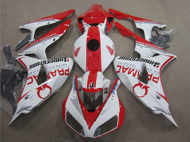 Cheap 2006-2007 White Red PRAMAC Honda CBR1000RR Moto Fairings Cheap 2006-2007 White Red PRAMAC Honda CBR1000RR Moto Fairings