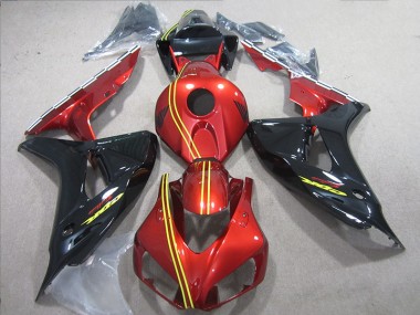 Cheap 2006-2007 Black Red Yellow Honda CBR1000RR Motorcycle Replacement Fairings