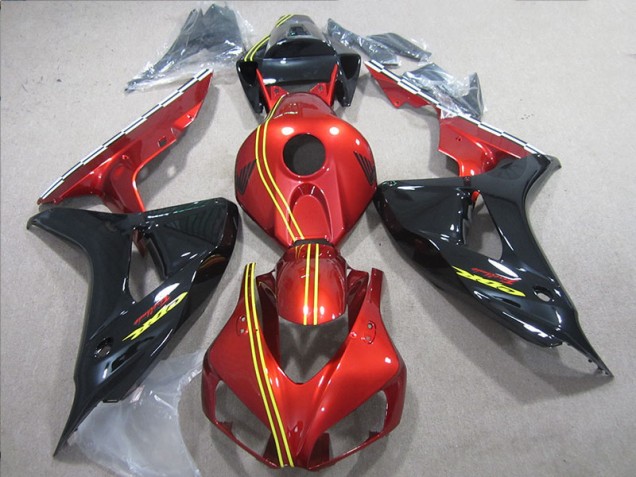 Cheap 2006-2007 Black Red Yellow Honda CBR1000RR Motorcycle Replacement Fairings