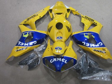 Cheap 2006-2007 Yellow Blue Camel Honda CBR1000RR Motorcyle Fairings