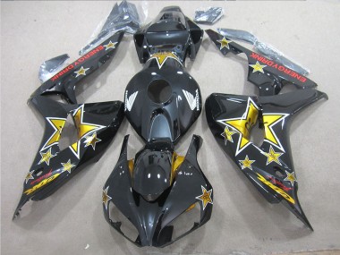 Cheap 2006-2007 Black Yellow ENERGY DRINK Honda CBR1000RR Bike Fairing