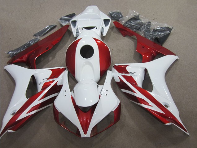 Cheap 2006-2007 Red White Honda CBR1000RR Motor Bike Fairings Cheap 2006-2007 Red White Honda CBR1000RR Motor Bike Fairings