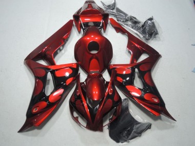 Cheap 2006-2007 Red Black Honda CBR1000RR Bike Fairing Kit