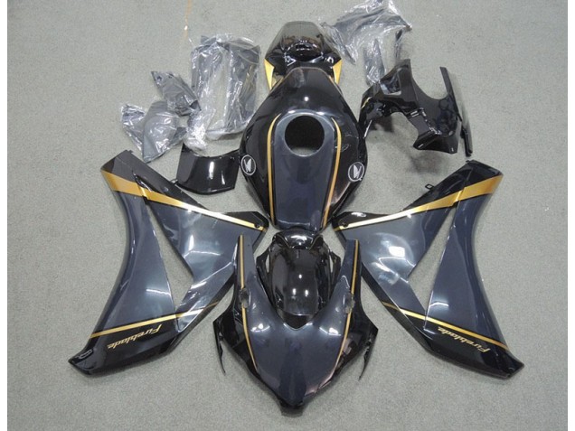 Cheap 2008-2011 Black Gold Fireblade Honda CBR1000RR Motorbike Fairing Kits Cheap 2008-2011 Black Gold Fireblade Honda CBR1000RR Motorbike Fairing Kits