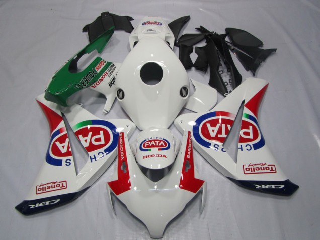Cheap 2008-2011 White Red PATA Honda CBR1000RR Motor Fairings