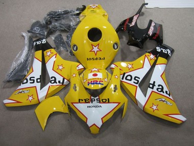 Cheap 2008-2011 Yellow Repsol HRC Honda CBR1000RR Replacement Motorcycle Fairings