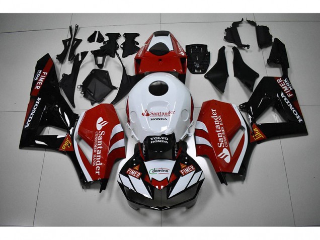 Cheap 2012-2016 Black White Red Santander Honda CBR1000RR Moto Fairings