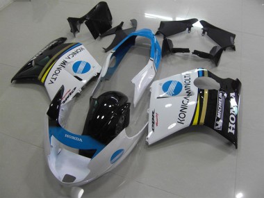 Cheap 1996-2007 White Konica Minolta Honda CBR1100XX Blackbird Motorcycle Fairing Kit