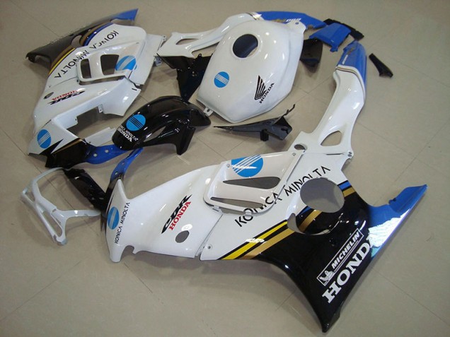 Cheap 1995-1998 White Blue Konica Minolta Honda CBR600 F3 Motorcycle Fairings Kit