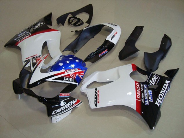Cheap 2004-2007 White Blue DENSO HRC Carrera Honda CBR600 F4i Bike Fairing Cheap 2004-2007 White Blue DENSO HRC Carrera Honda CBR600 F4i Bike Fairing