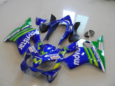 Cheap 2004-2007 Blue Movistar Castrol Honda CBR600 F4i Bike Fairings