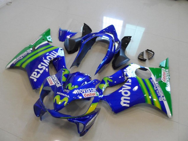 Cheap 2004-2007 Blue Movistar Castrol Honda CBR600 F4i Bike Fairings Cheap 2004-2007 Blue Movistar Castrol Honda CBR600 F4i Bike Fairings