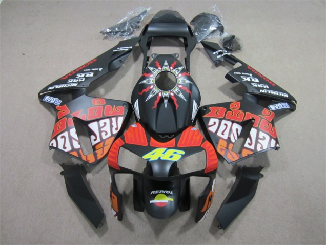 Cheap 2003-2004 Black Red Repsol 46 Honda CBR600RR Motorcycle Bodywork Cheap 2003-2004 Black Red Repsol 46 Honda CBR600RR Motorcycle Bodywork