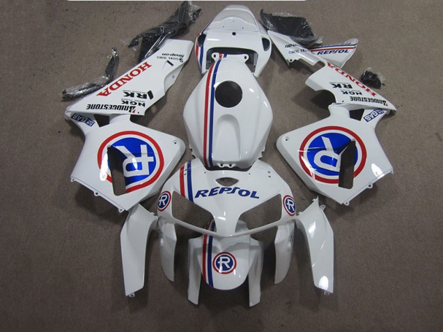 Cheap 2005-2006 White Blue Repsol Honda CBR600RR Bike Fairing Kit Cheap 2005-2006 White Blue Repsol Honda CBR600RR Bike Fairing Kit