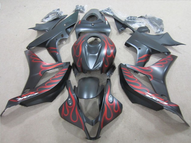 Cheap 2007-2008 Black with Red Flame Honda CBR600RR Motorcylce Fairings Cheap 2007-2008 Black with Red Flame Honda CBR600RR Motorcylce Fairings
