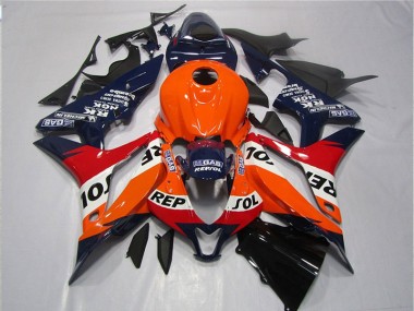 Cheap 2007-2008 Orange Blue Black Repsol Honda CBR600RR Motorcycle Fairings