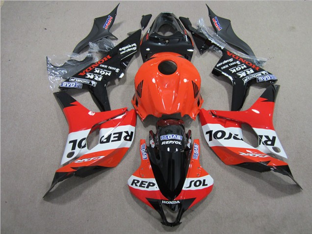 Cheap 2007-2008 Orange Black Repsol Honda CBR600RR Bike Fairing Kit Cheap 2007-2008 Orange Black Repsol Honda CBR600RR Bike Fairing Kit