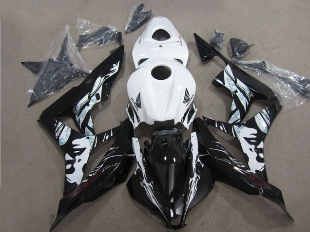 Cheap 2007-2008 Black White Honda CBR600RR Motorcycle Fairings Cheap 2007-2008 Black White Honda CBR600RR Motorcycle Fairings