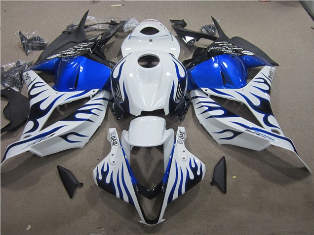 Cheap 2009-2012 White Blue Flame Honda CBR600RR Bike Fairings Cheap 2009-2012 White Blue Flame Honda CBR600RR Bike Fairings