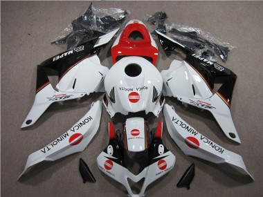 Cheap 2009-2012 White Red Konica Minolta Honda CBR600RR Motorbike Fairing Kits