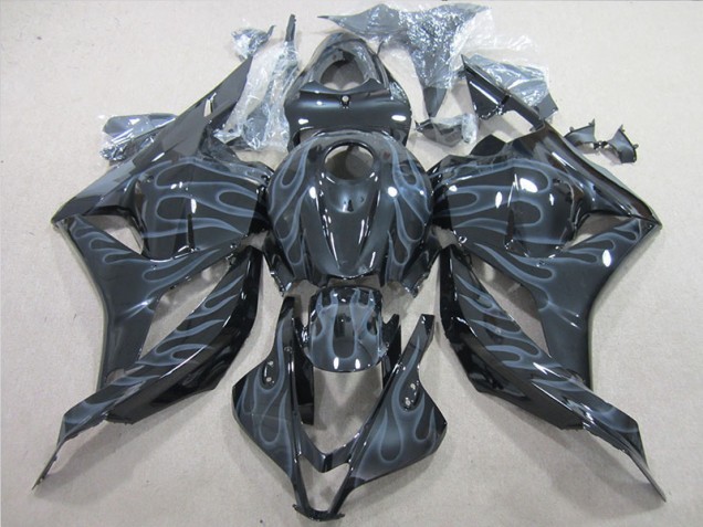 Cheap 2009-2012 Black Silver Flame Honda CBR600RR Motorcycle Fairings Cheap 2009-2012 Black Silver Flame Honda CBR600RR Motorcycle Fairings