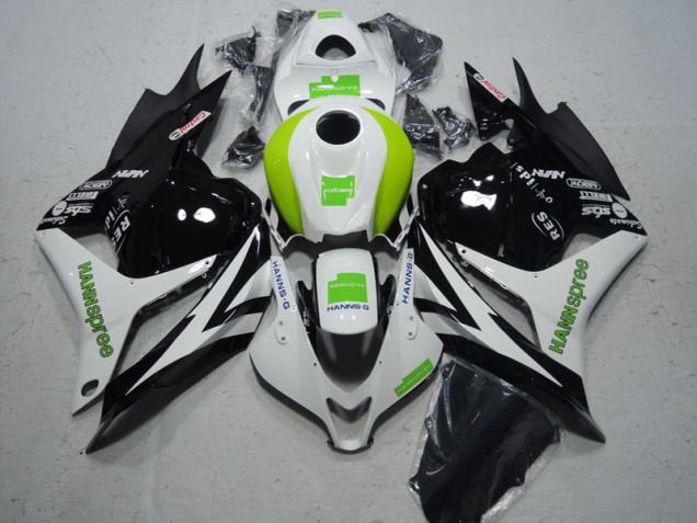 Cheap 2009-2012 Black White Green Hannspree Honda CBR600RR Motorcycle Fairing Kit Cheap 2009-2012 Black White Green Hannspree Honda CBR600RR Motorcycle Fairing Kit