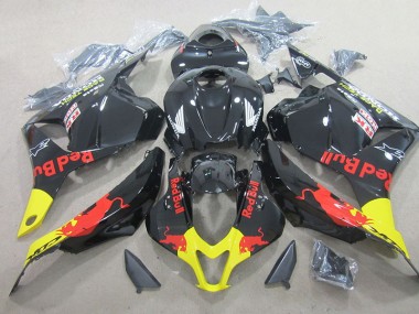 Cheap 2009-2012 Black Red Bull Honda CBR600RR Replacement Motorcycle Fairing Kits