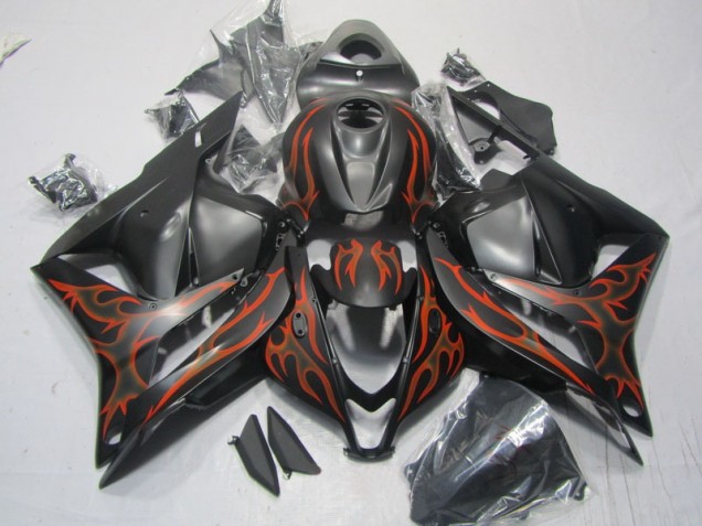 Cheap 2009-2012 Black Orange Flame Honda CBR600RR Motorcylce Fairings Cheap 2009-2012 Black Orange Flame Honda CBR600RR Motorcylce Fairings