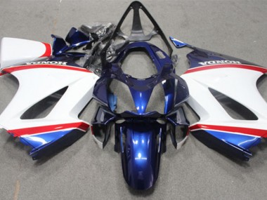 Cheap 2002-2013 Blue White Honda VFR800 Motorcycle Fairings