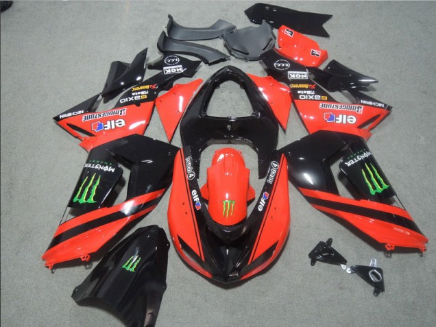 Cheap 2006-2007 Black Red Touch4 Monster Kawasaki ZX10R Motorbike Fairing Cheap 2006-2007 Black Red Touch4 Monster Kawasaki ZX10R Motorbike Fairing