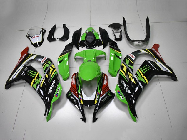 Cheap 2016-2019 Green Black Red Ninja Monster Kawasaki ZX10R Motorbike Fairings Cheap 2016-2019 Green Black Red Ninja Monster Kawasaki ZX10R Motorbike Fairings
