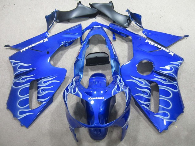 Cheap 2000-2001 Blue White Flame Kawasaki ZX12R Motorcylce Fairings Cheap 2000-2001 Blue White Flame Kawasaki ZX12R Motorcylce Fairings