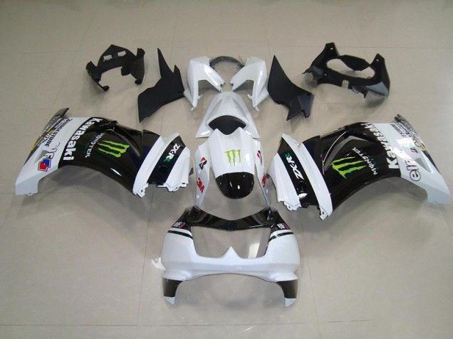 Cheap 2008-2012 Black White Monster Kawasaki ZX250R Motorbike Fairing Cheap 2008-2012 Black White Monster Kawasaki ZX250R Motorbike Fairing