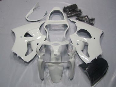 Cheap 2000-2002 White Kawasaki ZX6R Bike Fairing Kit