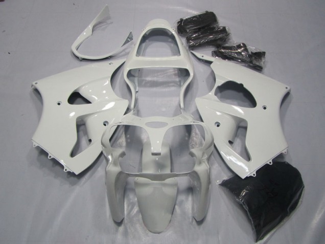 Cheap 2000-2002 White Kawasaki ZX6R Bike Fairing Kit Cheap 2000-2002 White Kawasaki ZX6R Bike Fairing Kit