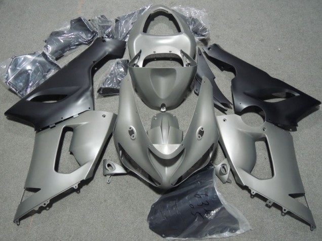 Cheap 2005-2006 Grey Black Kawasaki ZX6R Motorcycle Bodywork Cheap 2005-2006 Grey Black Kawasaki ZX6R Motorcycle Bodywork