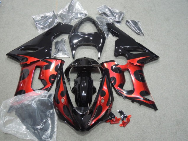 Cheap 2005-2006 Black Red Kawasaki ZX6R Motorcycle Fairings Cheap 2005-2006 Black Red Kawasaki ZX6R Motorcycle Fairings