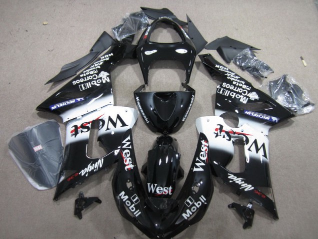 Cheap 2005-2006 Black West Mobil Ninja 636 Kawasaki ZX6R Motorbike Fairings Cheap 2005-2006 Black West Mobil Ninja 636 Kawasaki ZX6R Motorbike Fairings