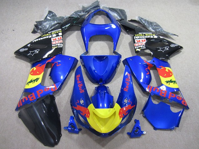 Cheap 2005-2006 Blue Red Bull Ninja Kawasaki ZX6R Motorcycle Fairing Kit Cheap 2005-2006 Blue Red Bull Ninja Kawasaki ZX6R Motorcycle Fairing Kit