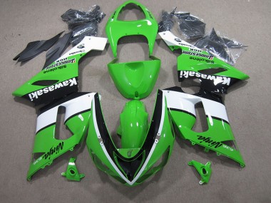 Cheap 2005-2006 Green White Black Ninja 636 Kawasaki ZX6R Bike Fairings