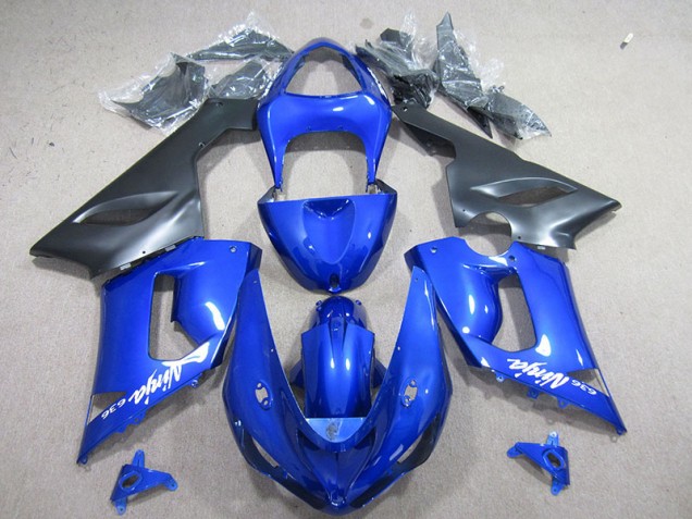 Cheap 2005-2006 Blue White Ninja 636 Kawasaki ZX6R Motorcyle Fairings Cheap 2005-2006 Blue White Ninja 636 Kawasaki ZX6R Motorcyle Fairings